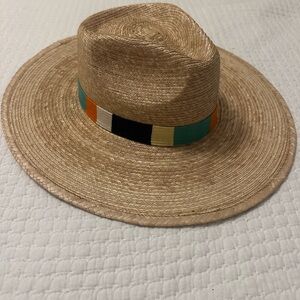 Sunshine Tienda Straw Hat with Multicolor Band, size XS/S